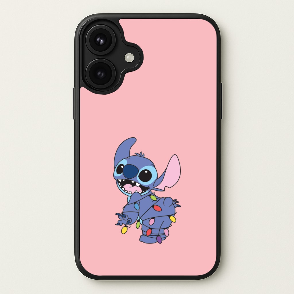 Cute Blue Alien Fairylights Phone Case