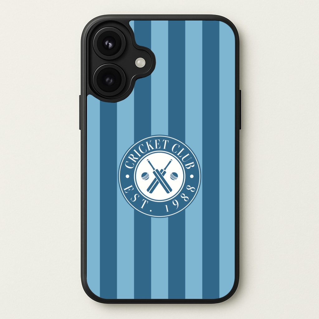 Stripey Cricket Badge Phone Case