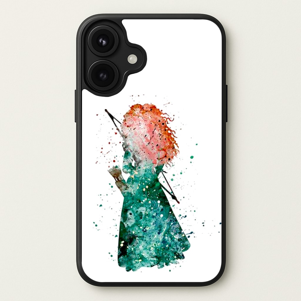 Watercolour Princess Merida Brave Fairytale Phone Case