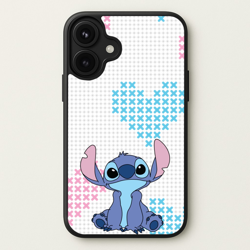 Blue Alien Hearts Phone Case