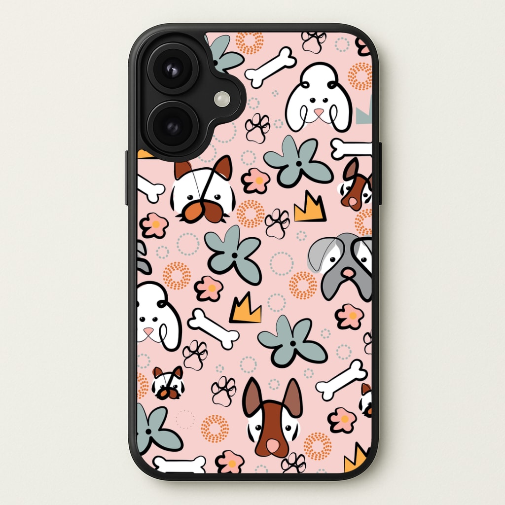 Bones and dogs - Dog Patterns Phone Case