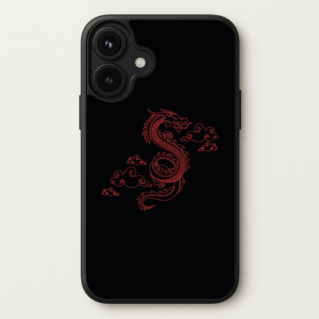 Red - Dragon Patterns Phone Case
