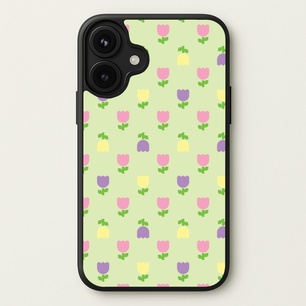 Pastel Tulips Pattern Phone Case
