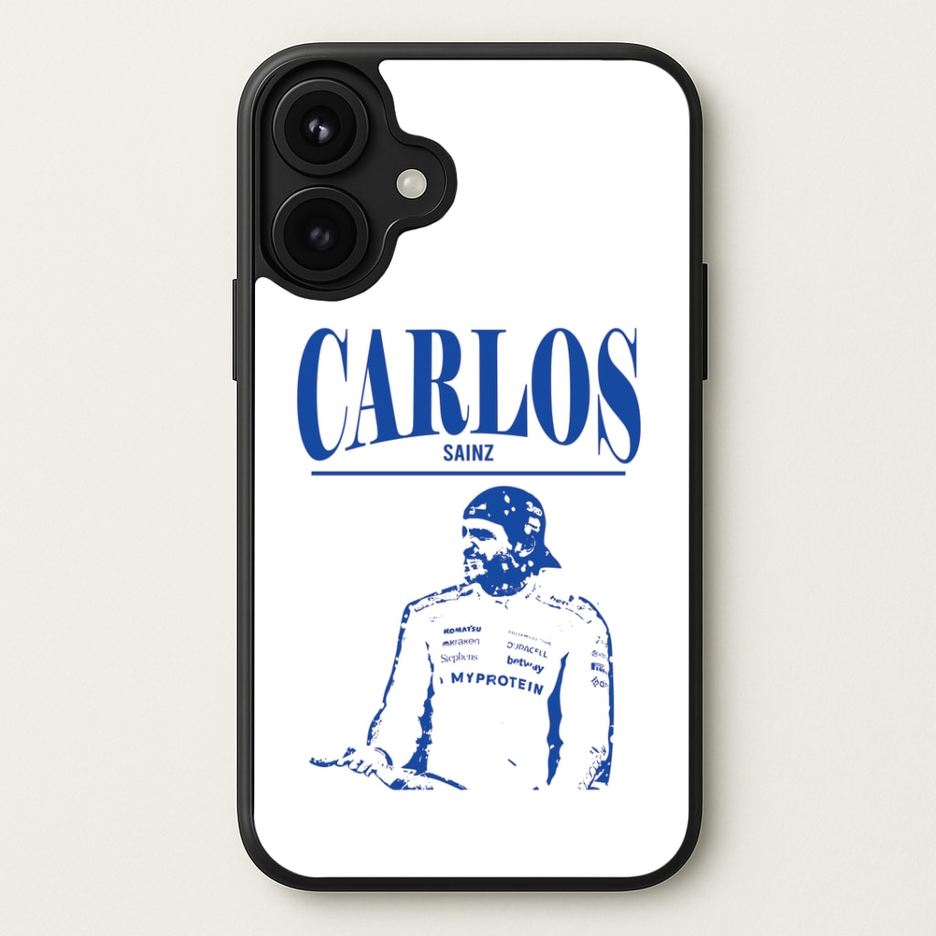 Carlos White And Blue Phone Case