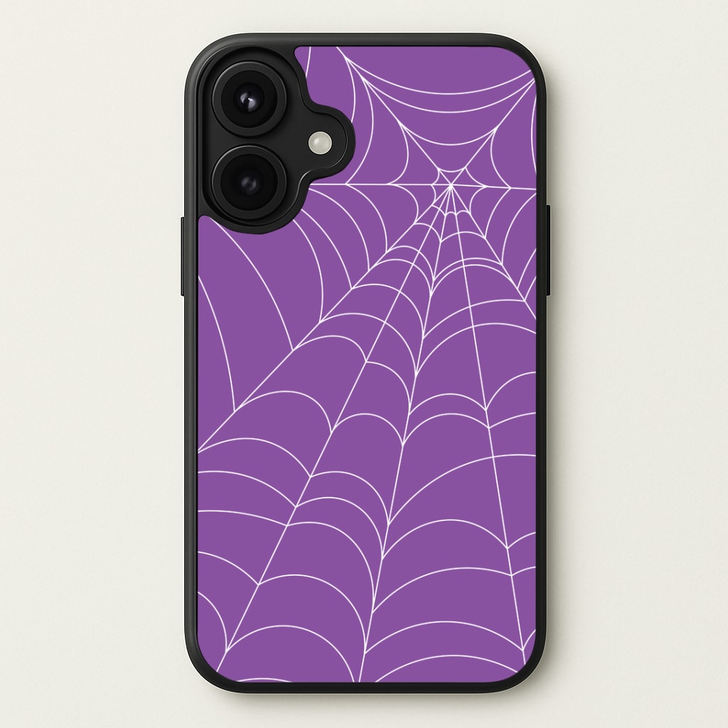 Purple Cobweb Pattern Phone Case