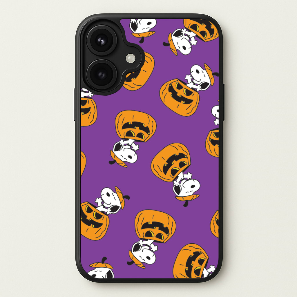 Cartoon Beagle Pumpkin Pattern Phone Case