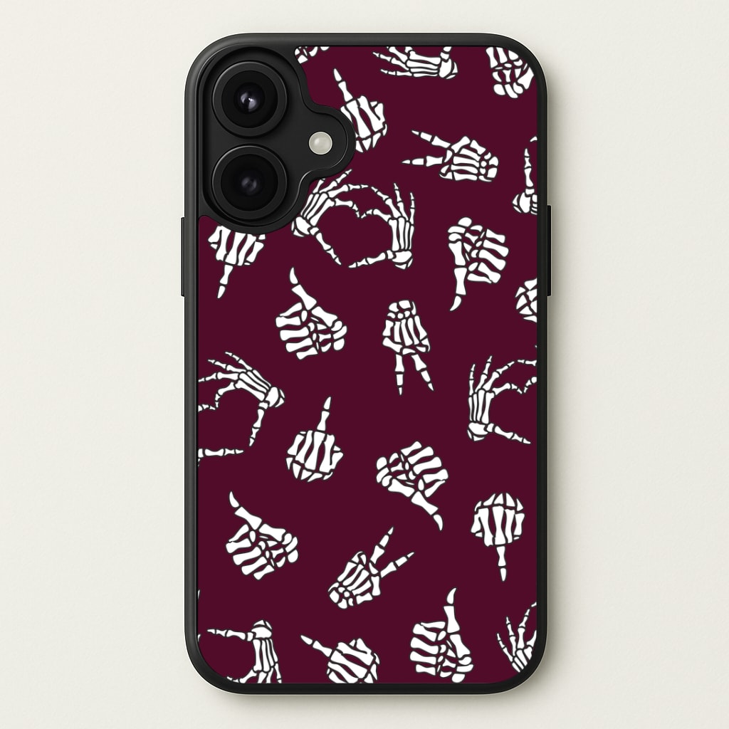 Skeleton Hands Pattern Phone Case