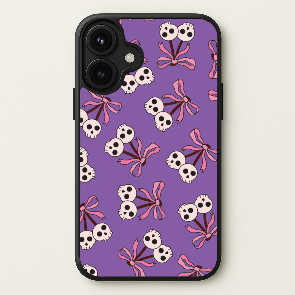 Cherry Skulls Pattern Phone Case