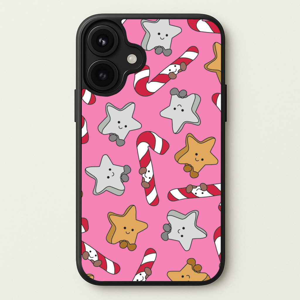 Pink Christmas Plushies Pattern Phone Case