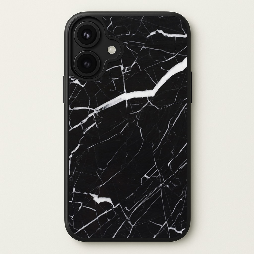 Black & White Marble Pattern Phone Case