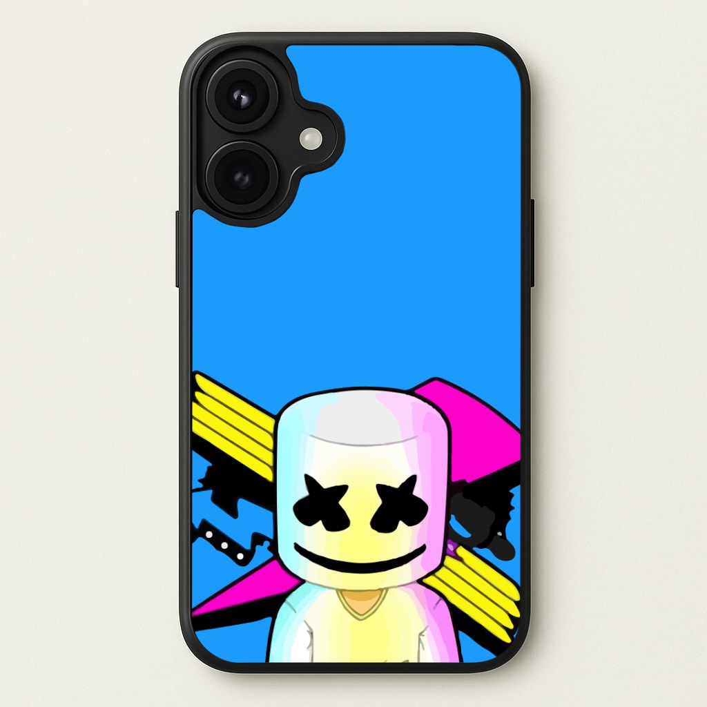 Neon Logo White Helmet DJ Phone Case