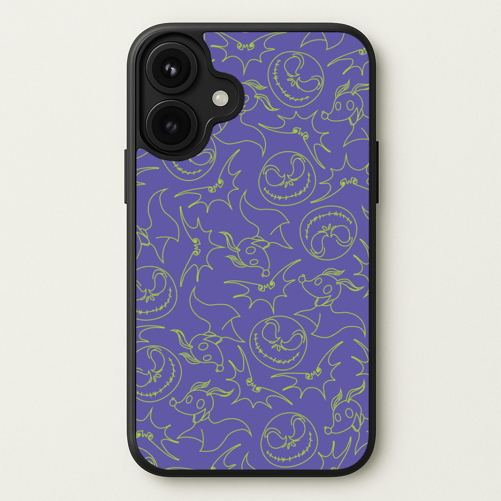 Purple And Green Pattern Phone Case
