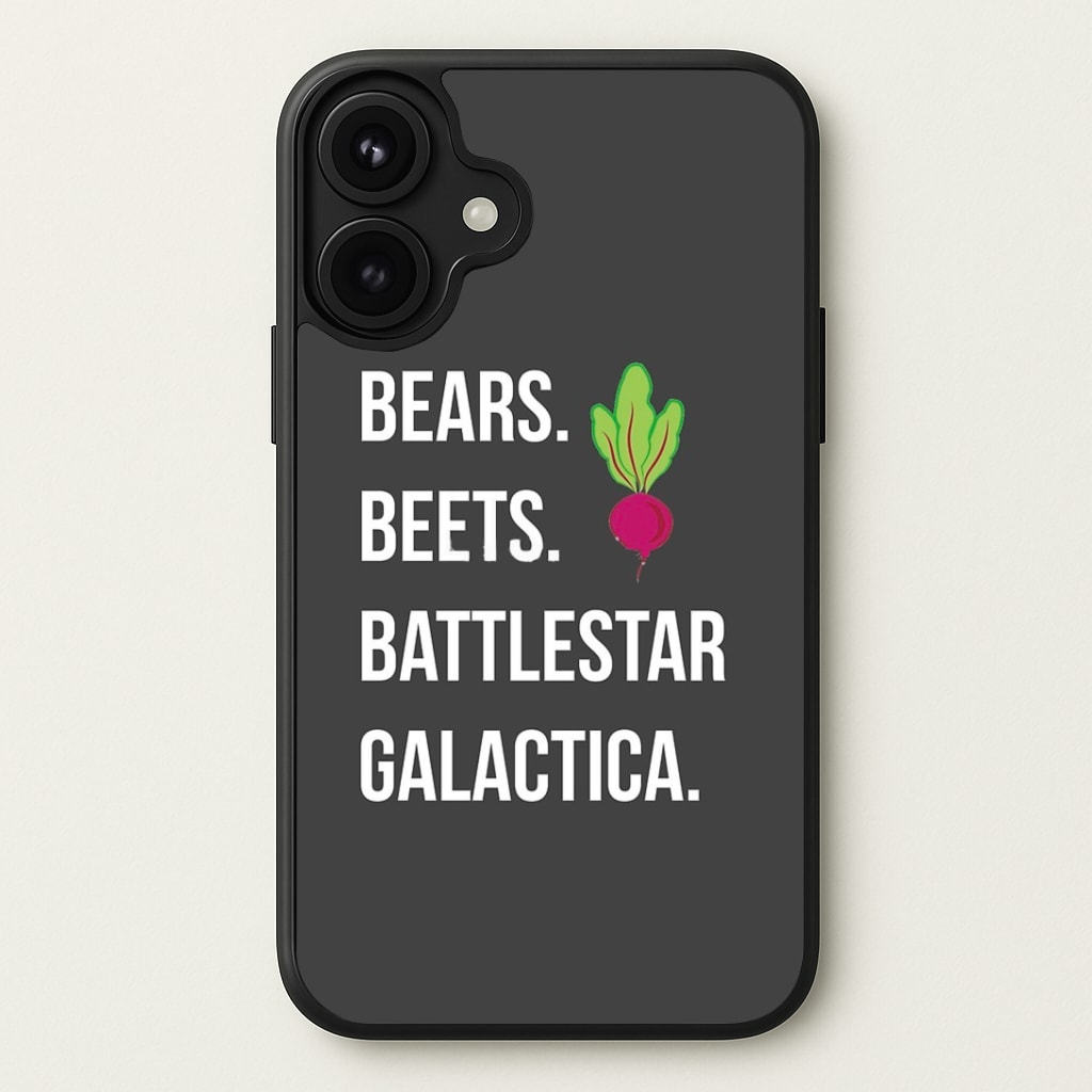Bears. Beets. Battlestar Galactica Illustration Phone Case