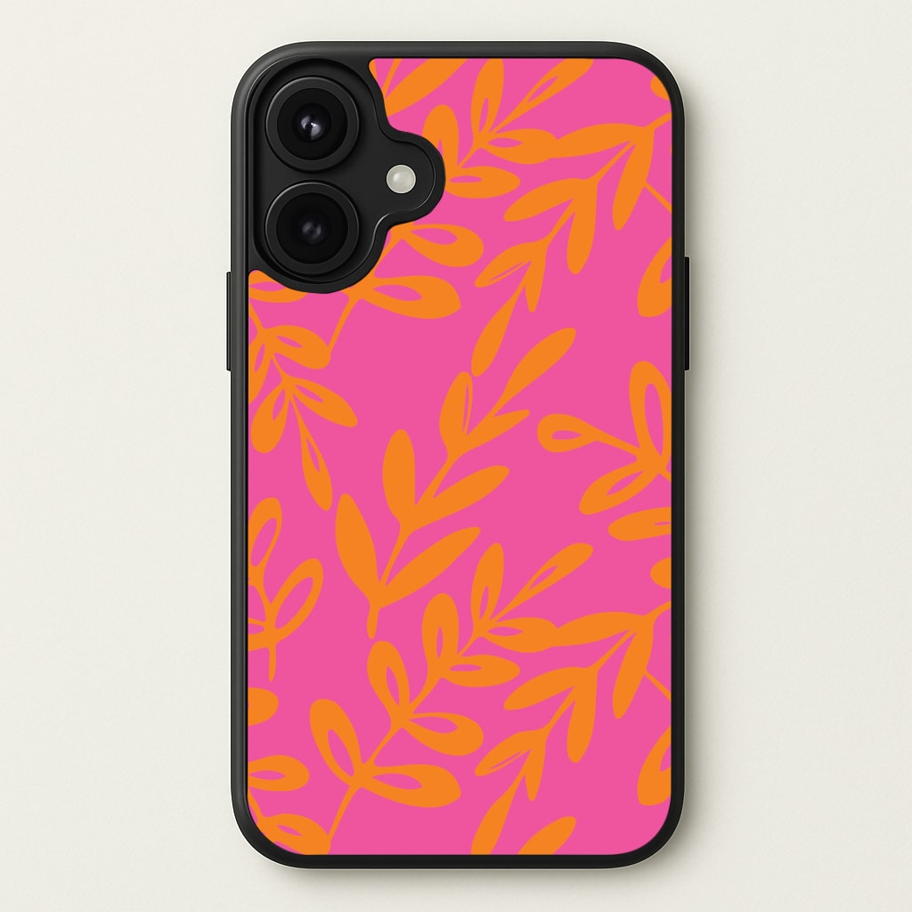 Pink & Orange Leaves - Foliage Phone Case