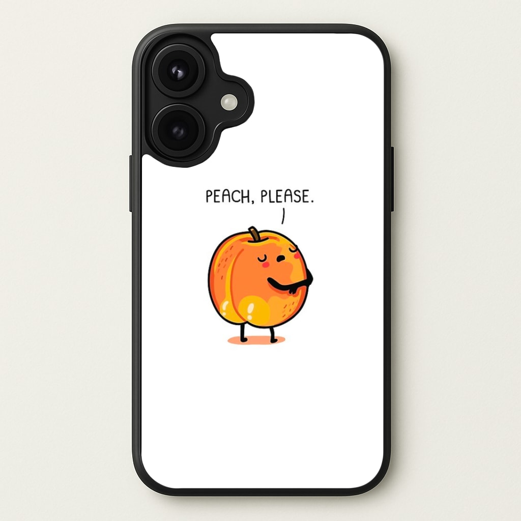 Peach, Please - Funny Pun Phone Case