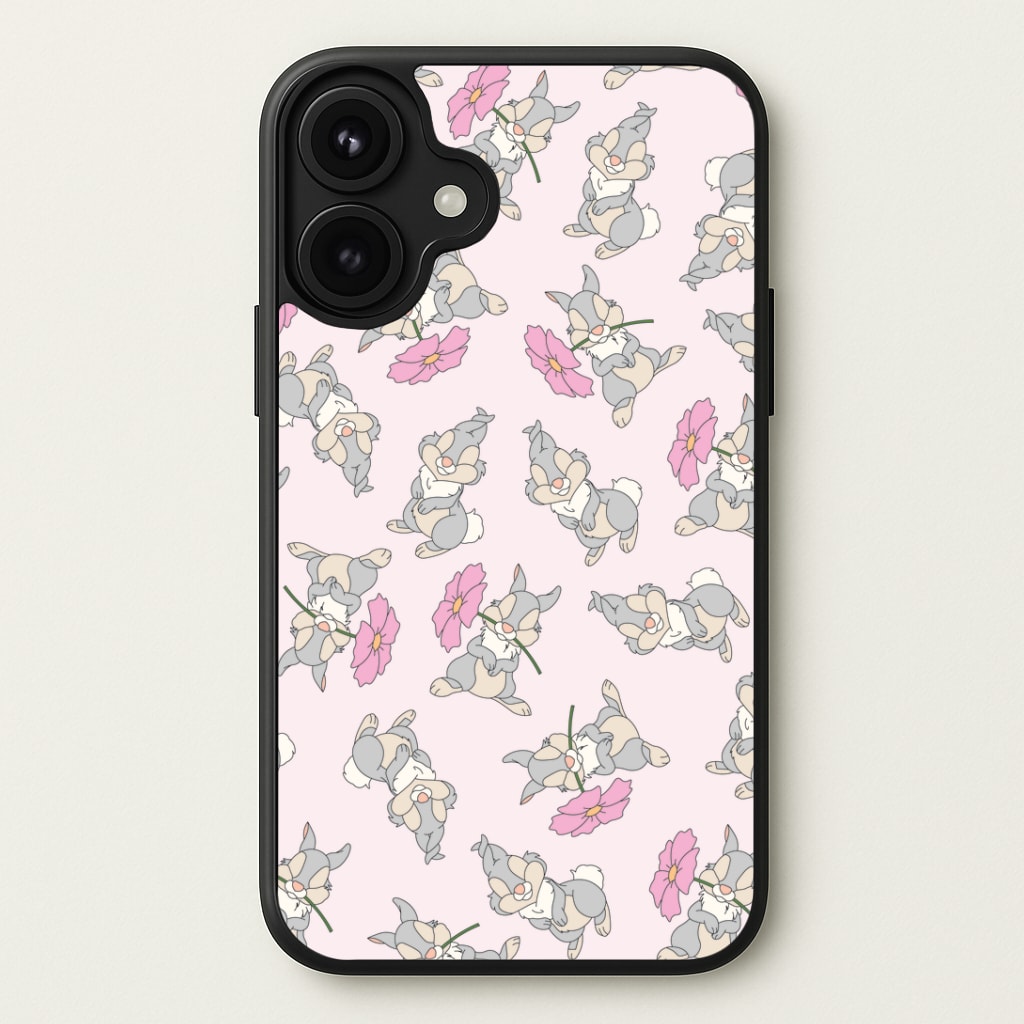 Cute bunny And Flowers Pattern Phone Case