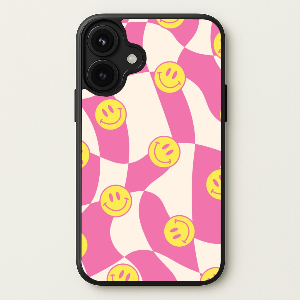 Smiley Checkboard - Trippy Patterns Phone Case