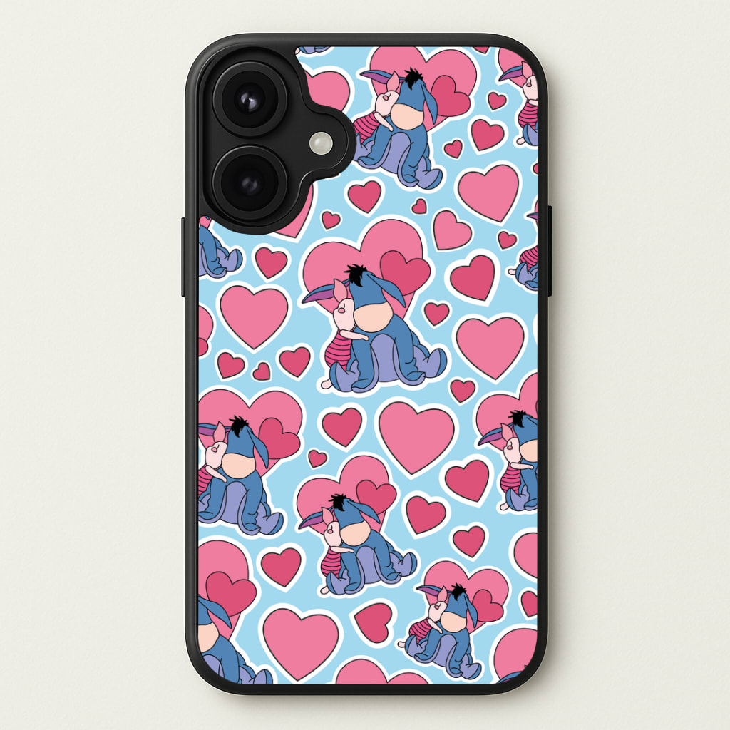 Donkey and Pig Pattern Valentine's Phone Case