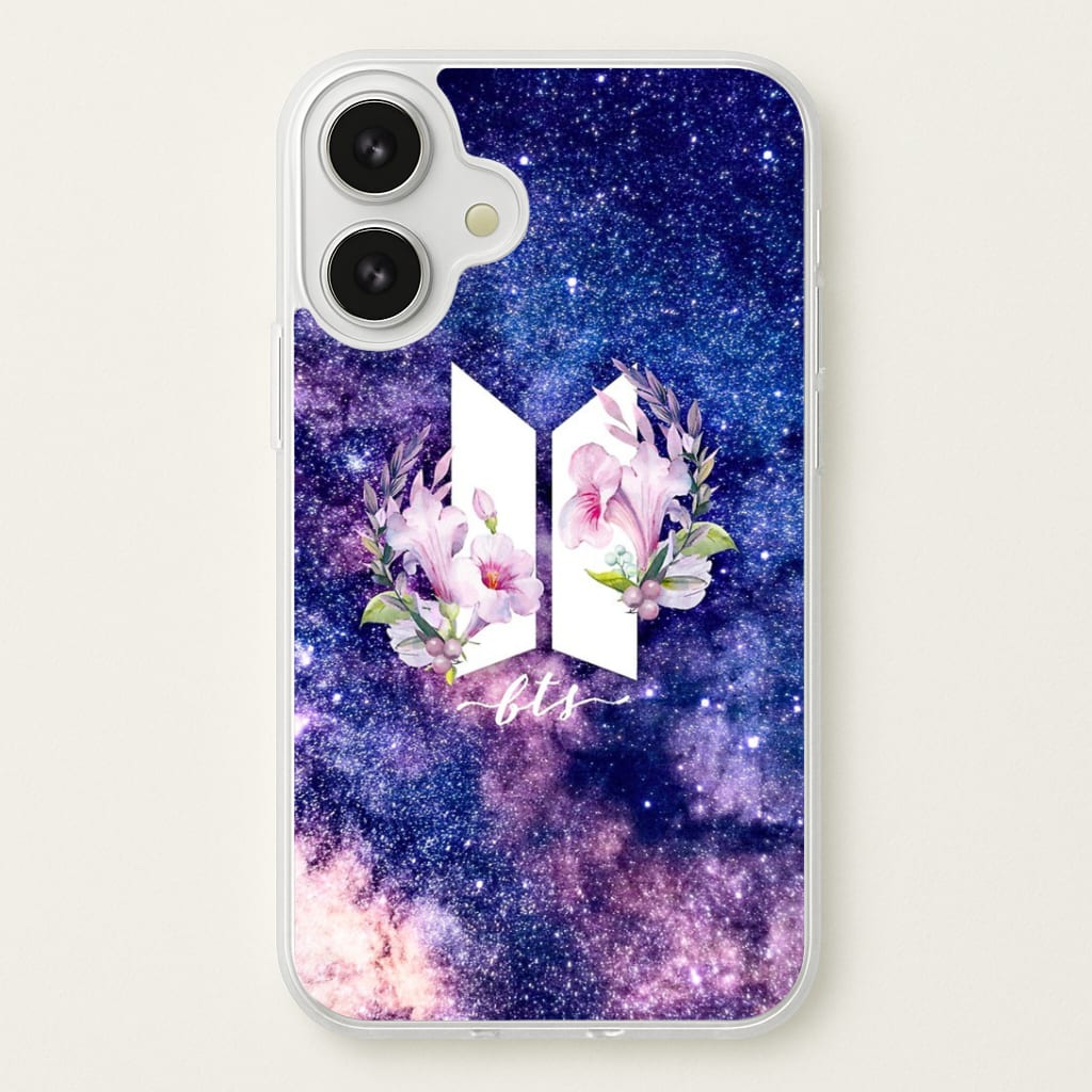 Galaxy Floral K-Pop Band Logo Phone Case