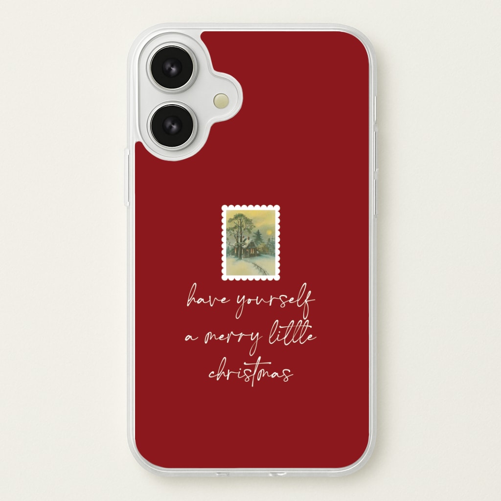 A Merry Little Christmas Stamp Phone Case
