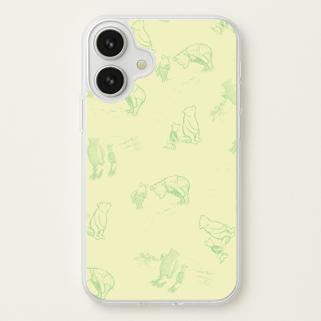 Sketched Winnie Pattern Phone Case