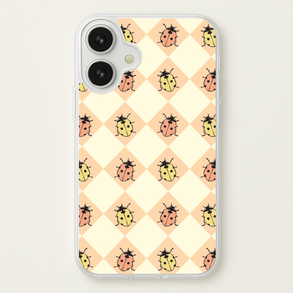 Argyle Ladybugs Pattern Phone Case