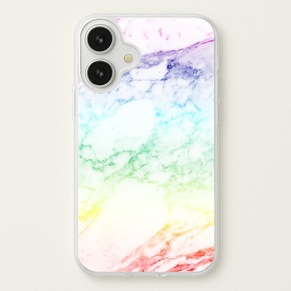 Rainbow Streak Marble Pattern Phone Case