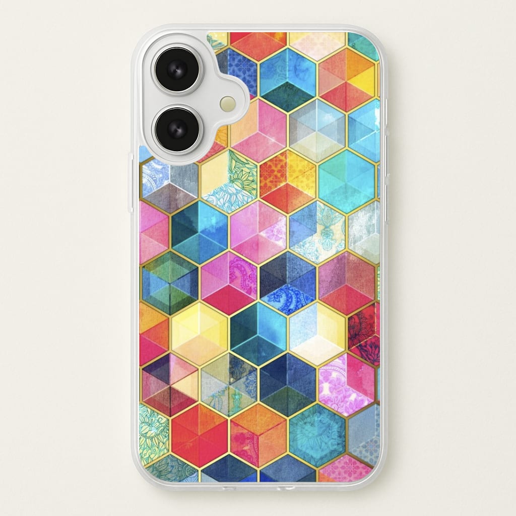 Colourful Honeycomb Pattern Phone Case