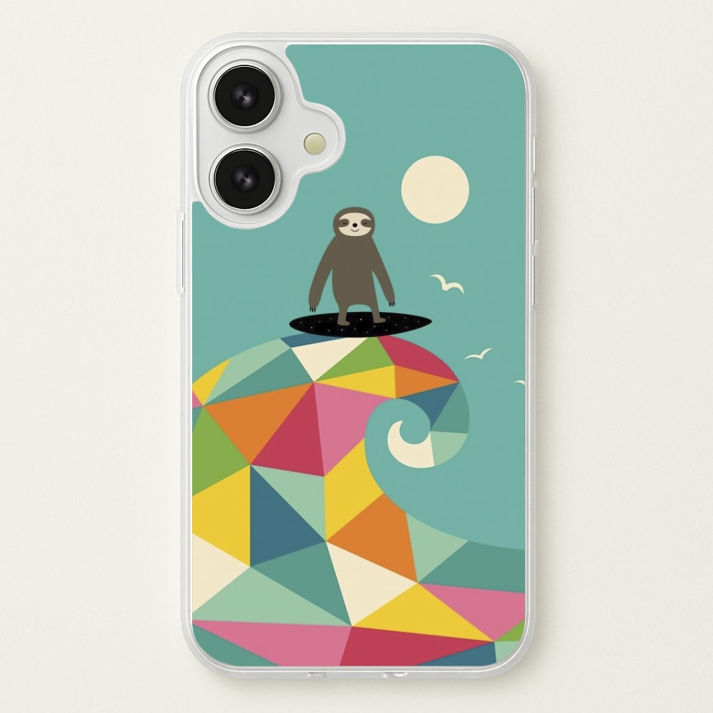 Surfing Sloth Phone Case