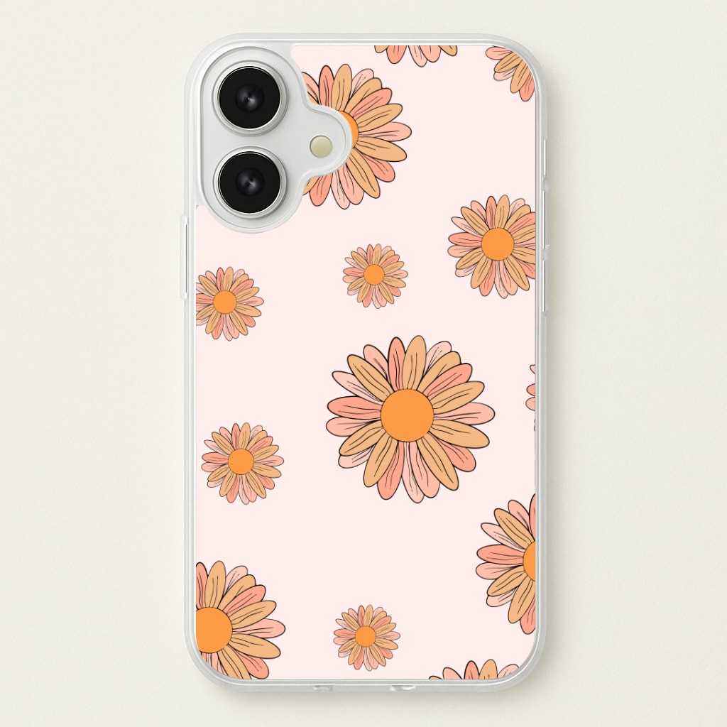 Peach Daisy Phone Case