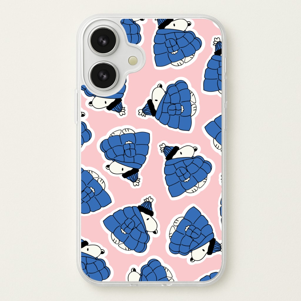 Cartoon Beagle Puffer Jacket Pattern Phone Case