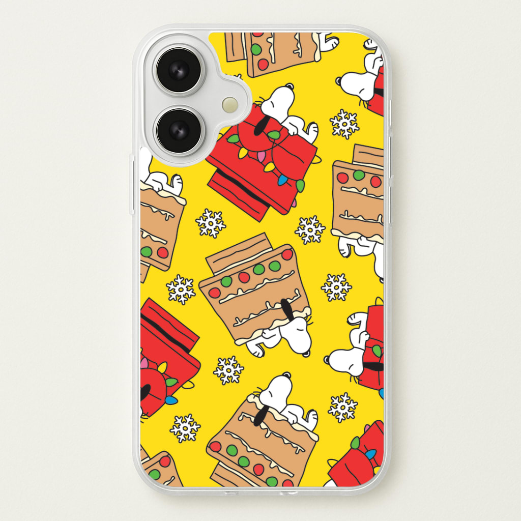 Cartoon Beagle Fairylights And Gingerbead Pattern Phone Case