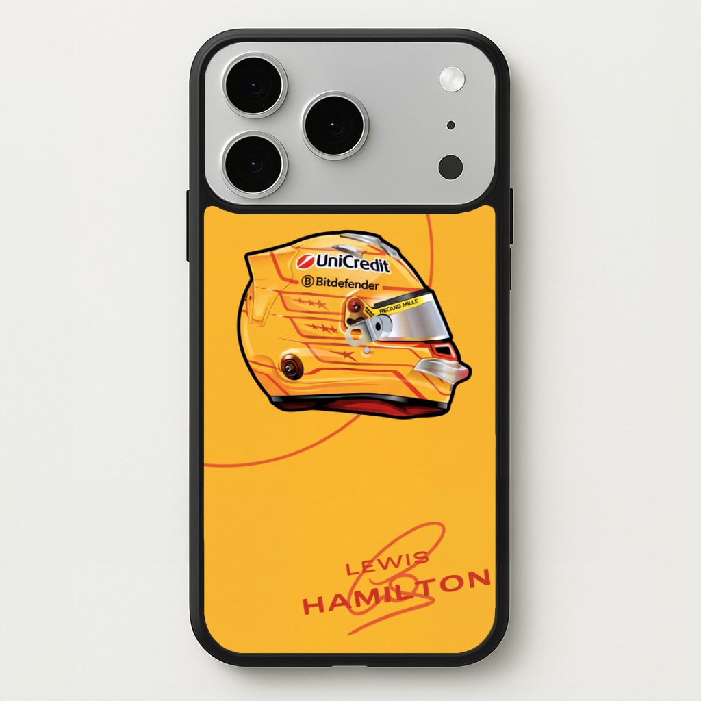 Hamilton Yellow Helmet Phone Case