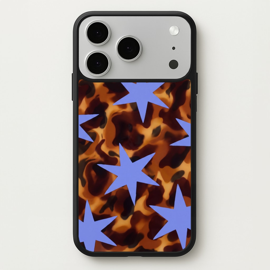 Tortoiseshell Star Scatter - Periwinkle Phone Case