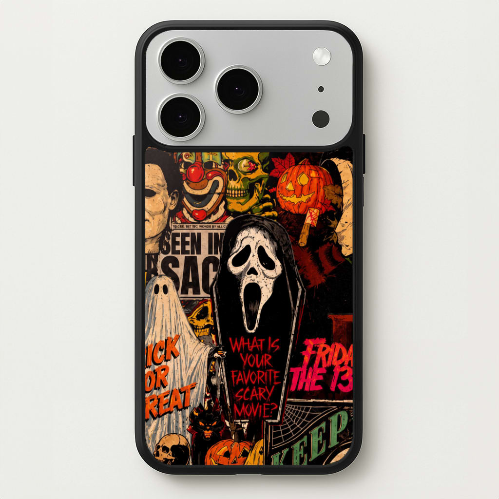 Horror Movie Sticker Collage Phone Case