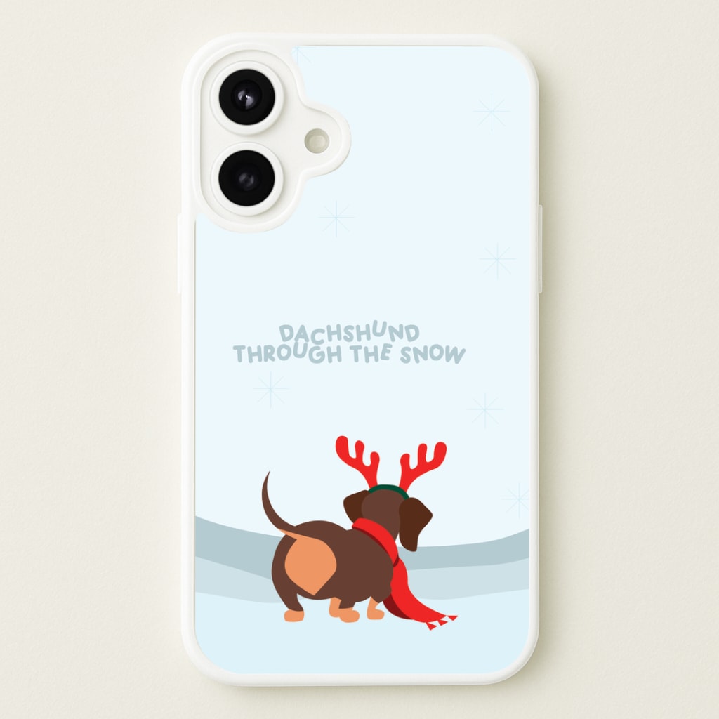 Dachshund Through The Snow - Christmas Phone Case