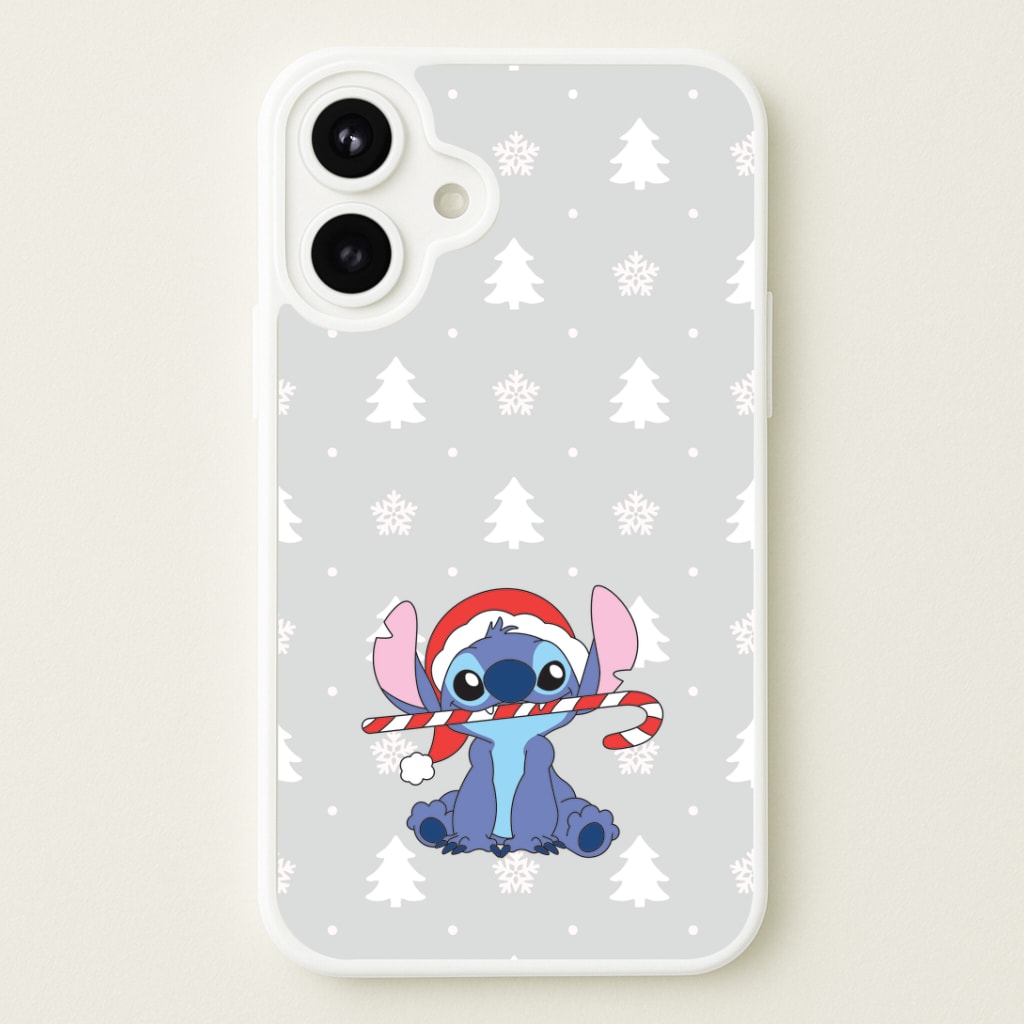 Cute Blue Alien Candycane Phone Case