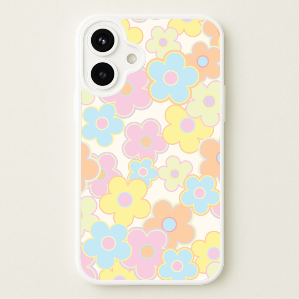 Pastel Abstract Flowers Pattern Phone Case
