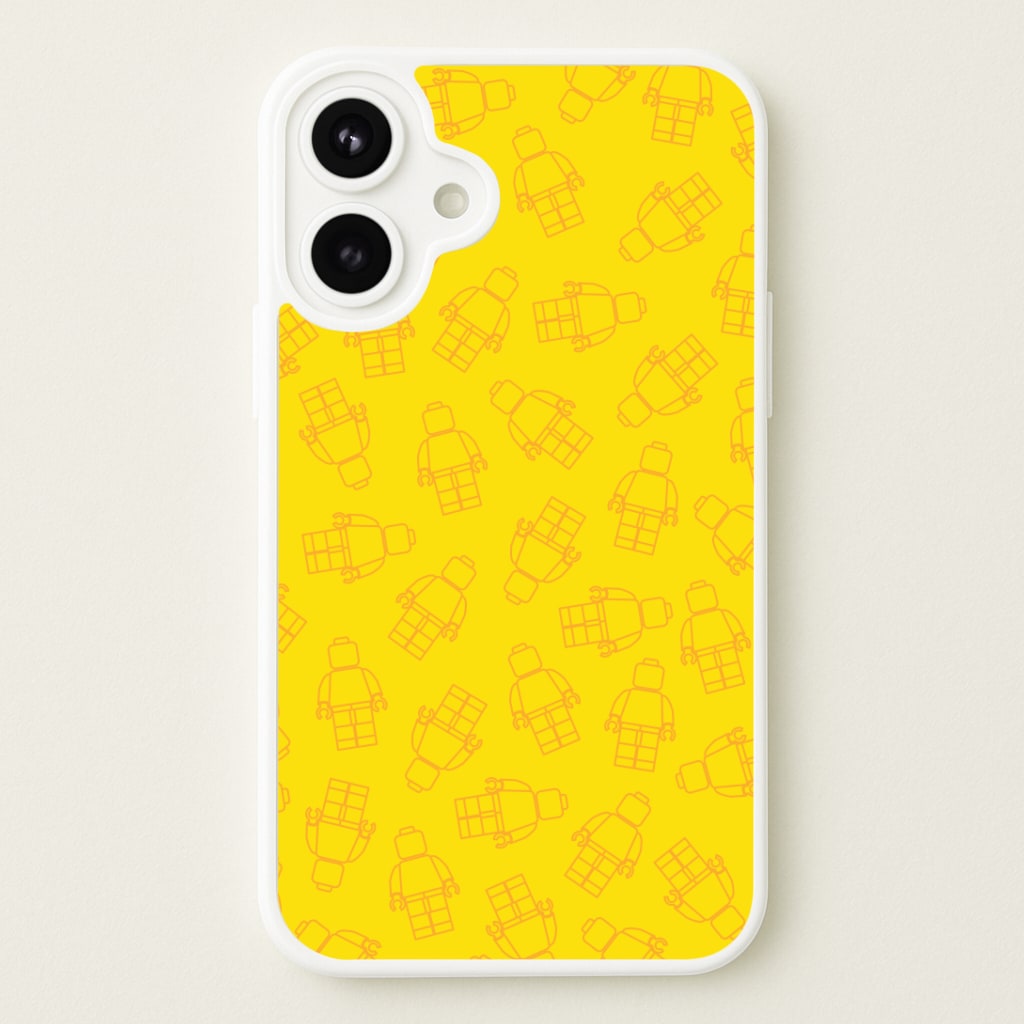 Bricks Figures Pattern Yellow Phone Case