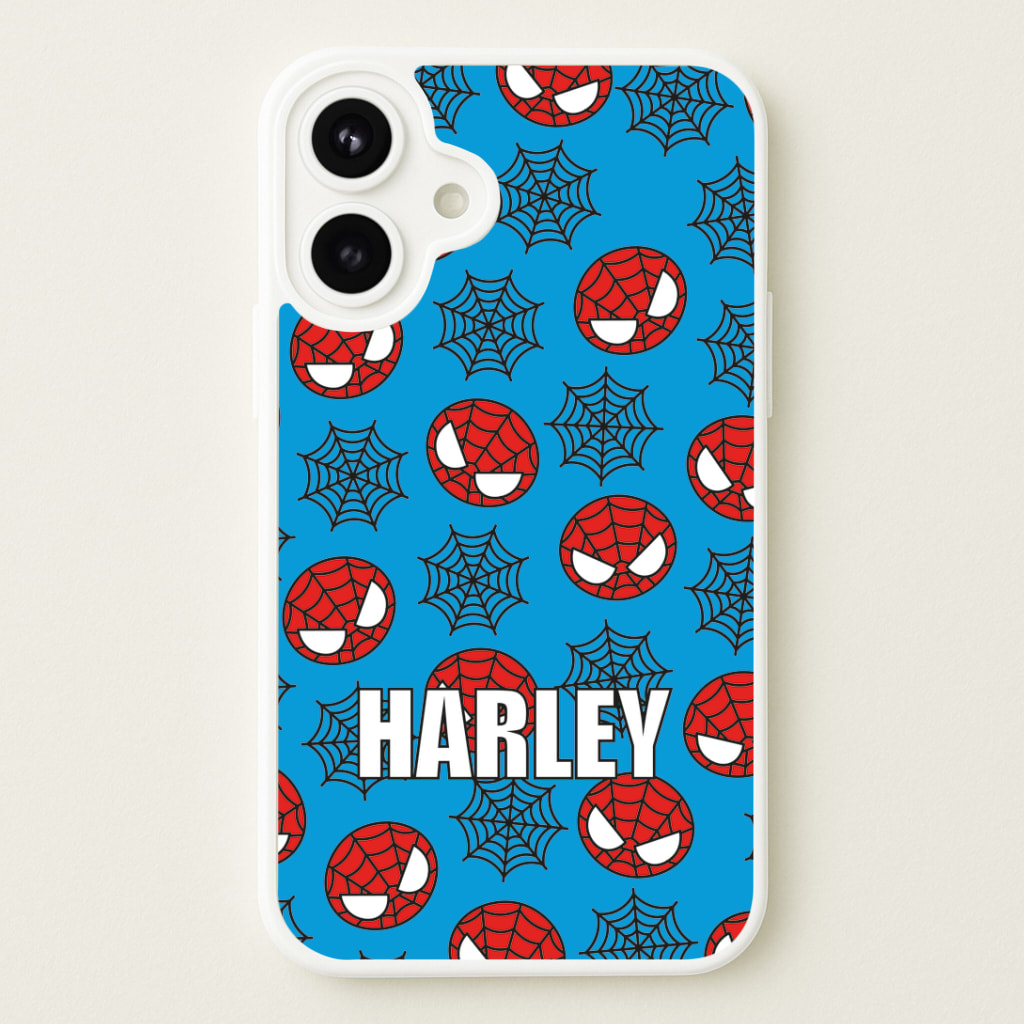 Spiderman And Webs - Personalised Superhero Comic Phone Case