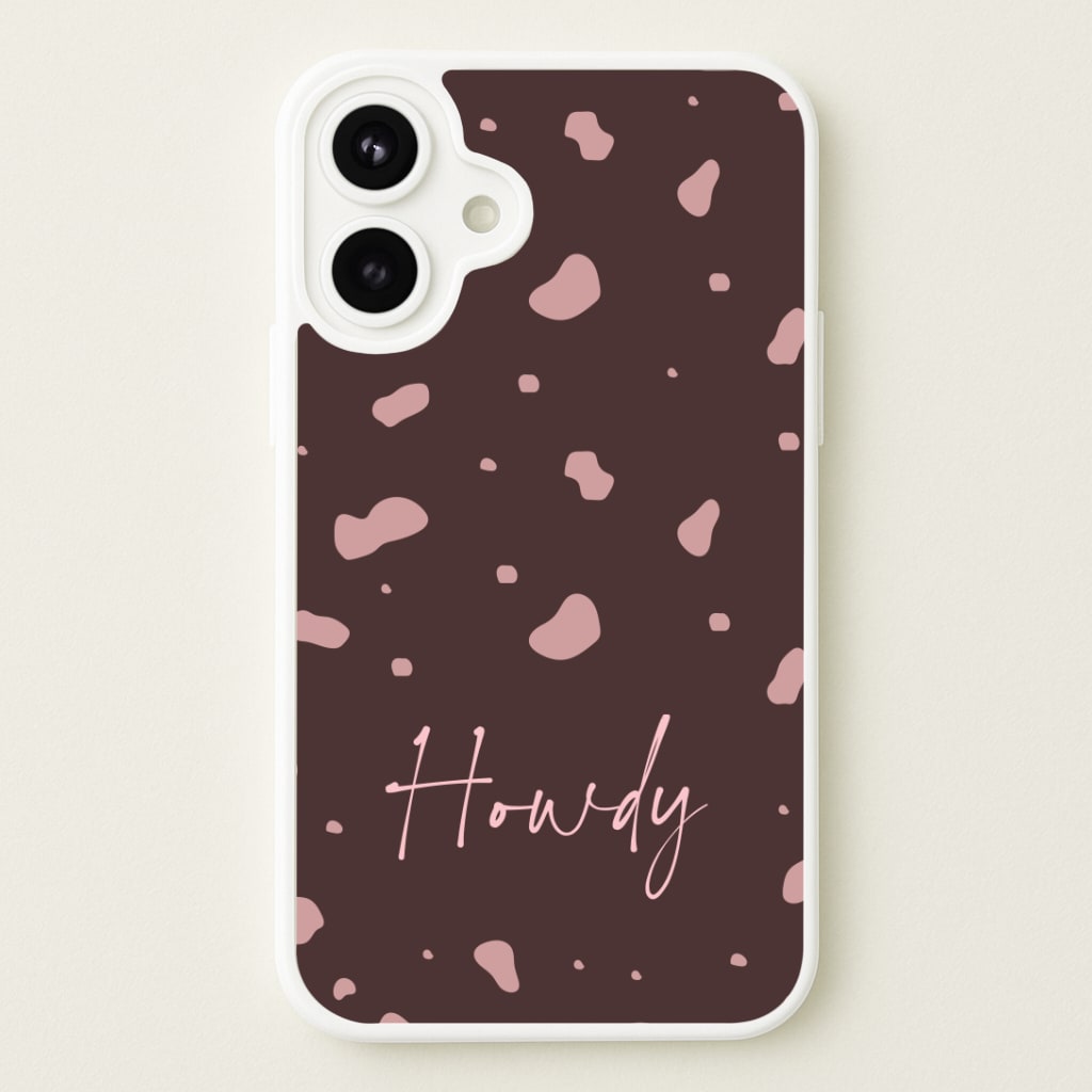 Cow Print Howdy Phone Case