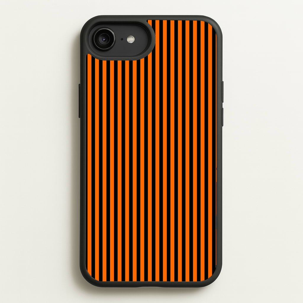 Orange & Black Stripe Phone Case
