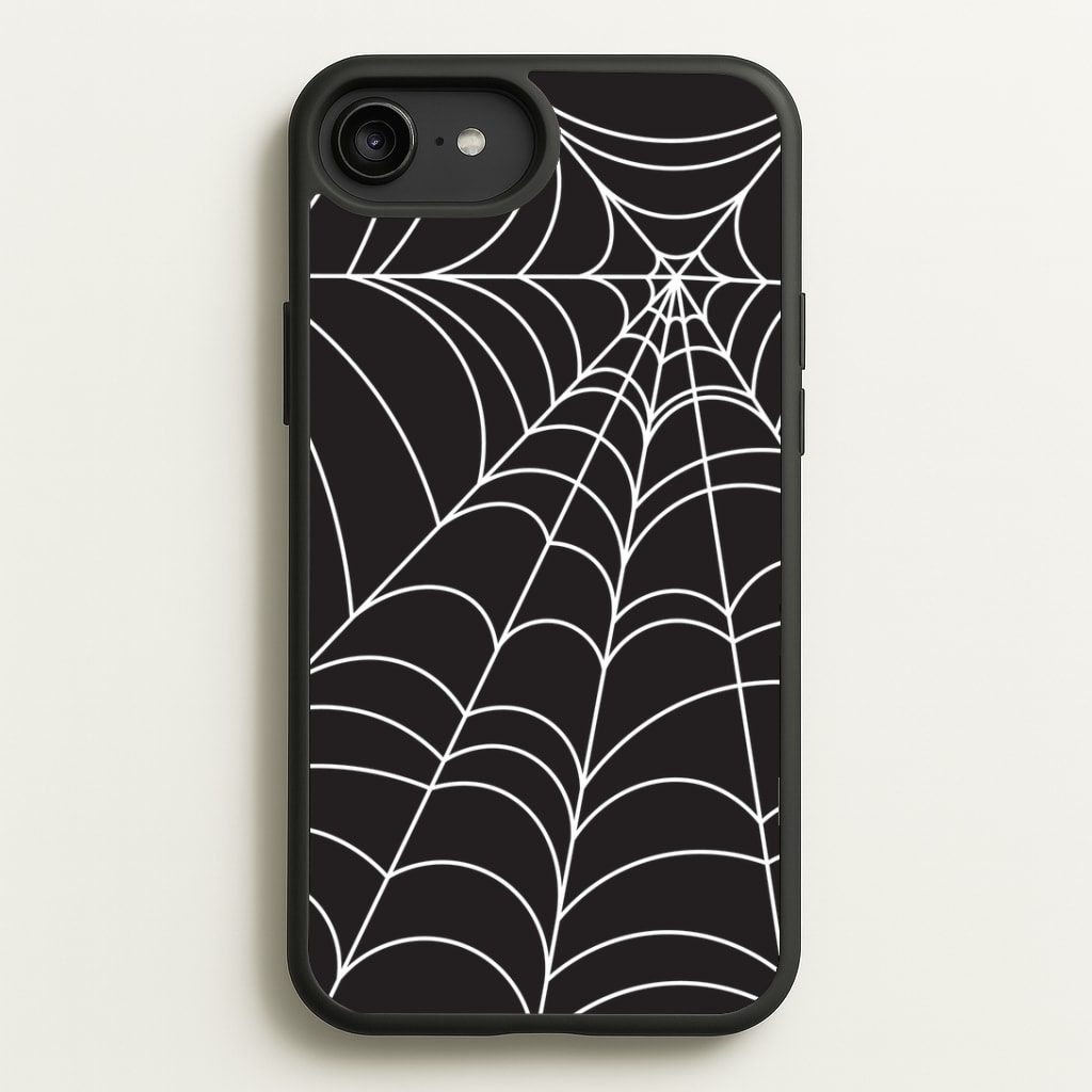 Black Cobwebs Pattern Phone Case