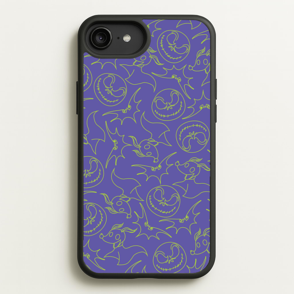 Purple And Green Pattern Phone Case