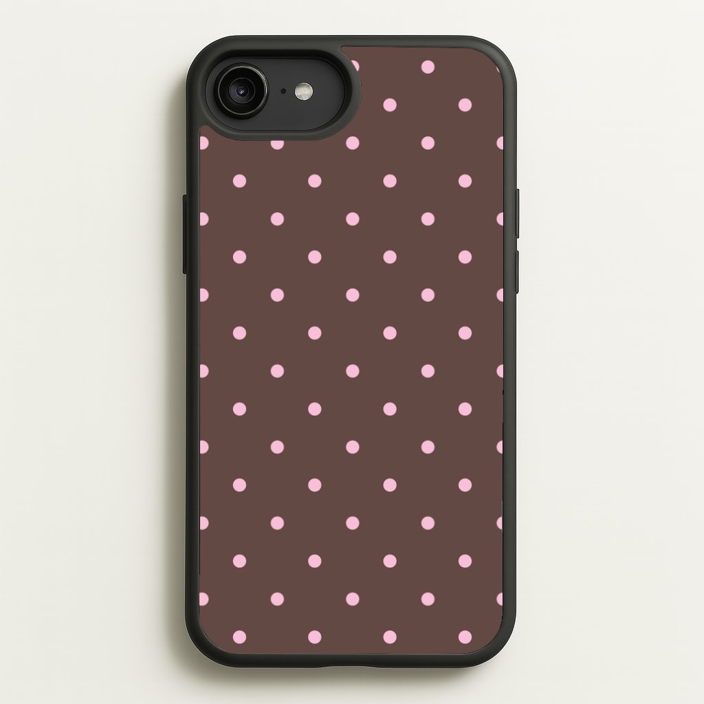 Chocolate & Strawberry Polka Dots Phone Case
