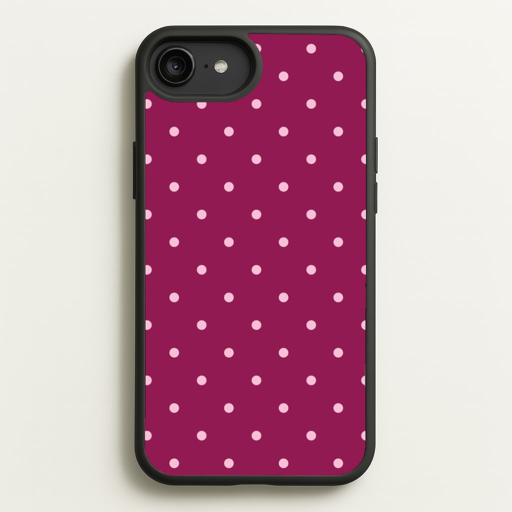 Raspberry Polka Dots Phone Case