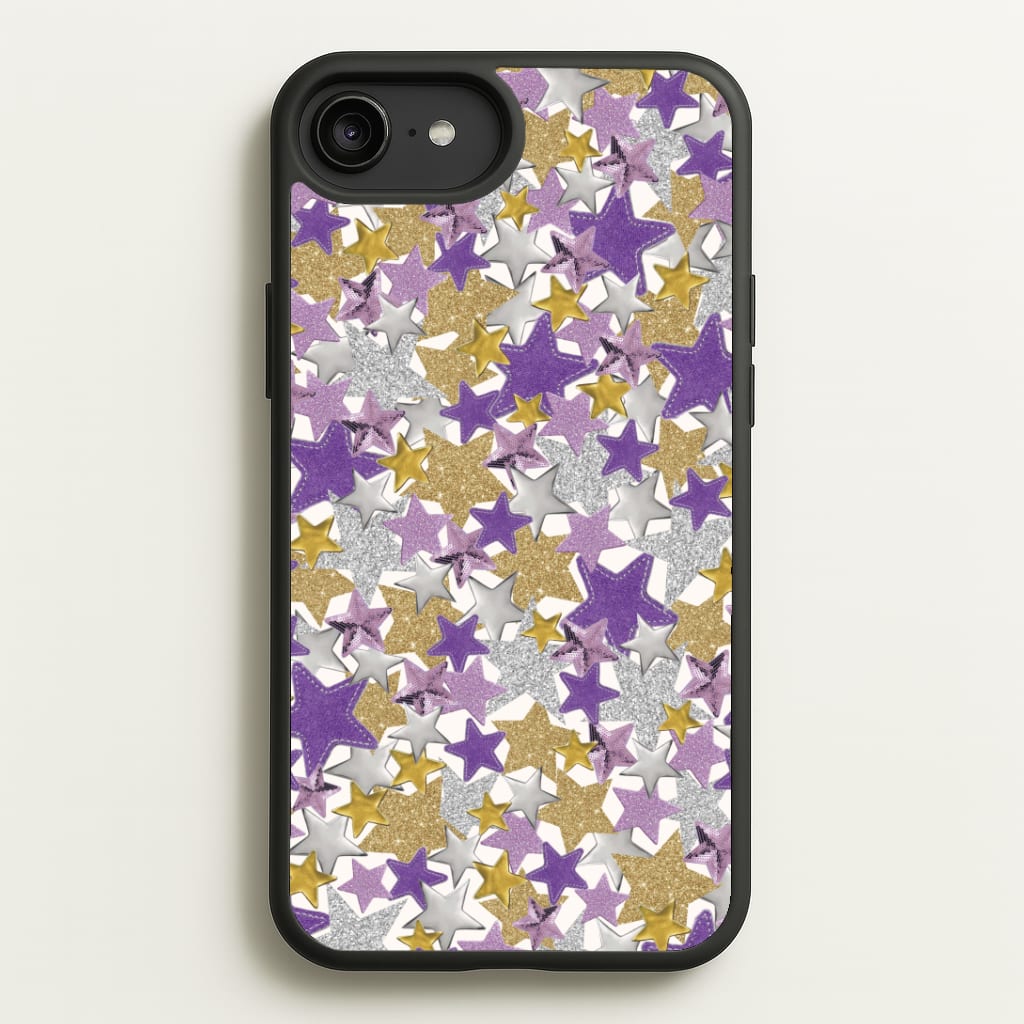 Mauve Stars Collage  Phone Case
