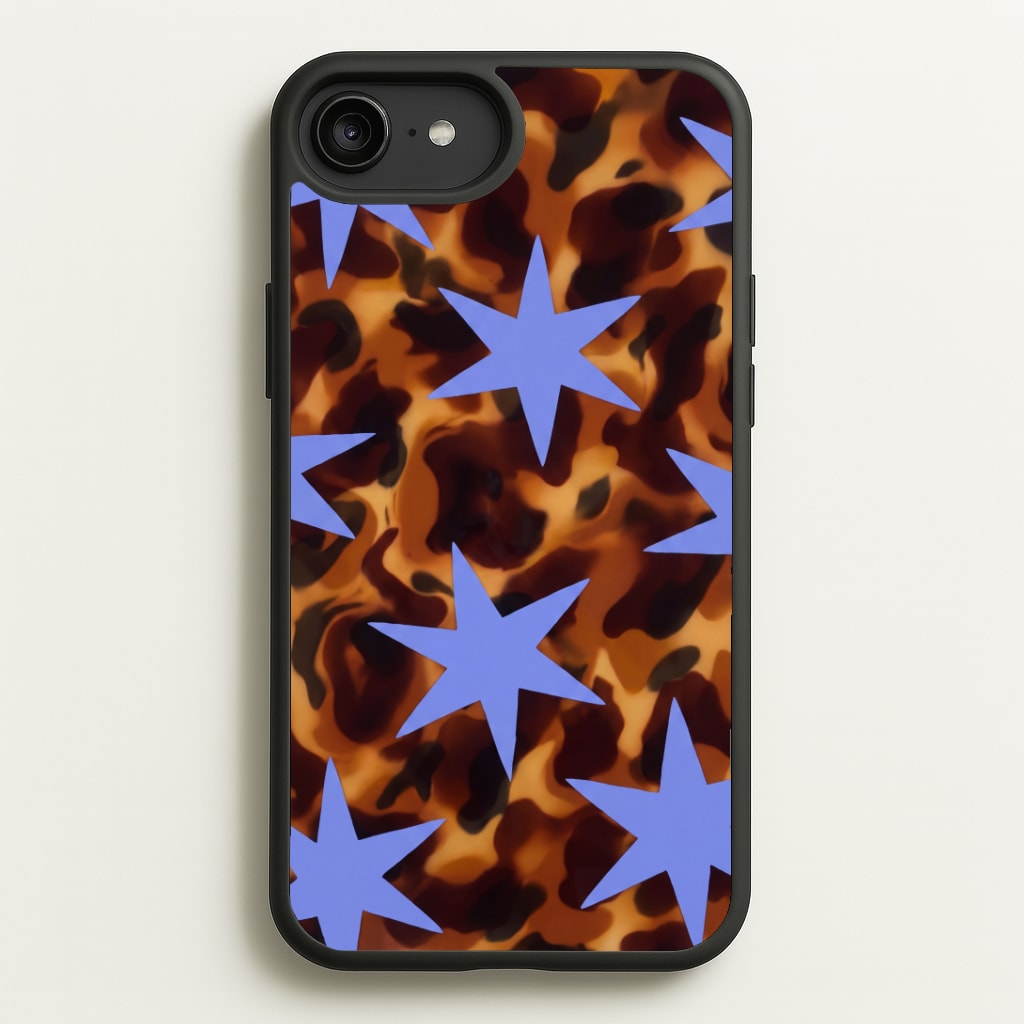 Tortoiseshell Star Scatter - Periwinkle Phone Case
