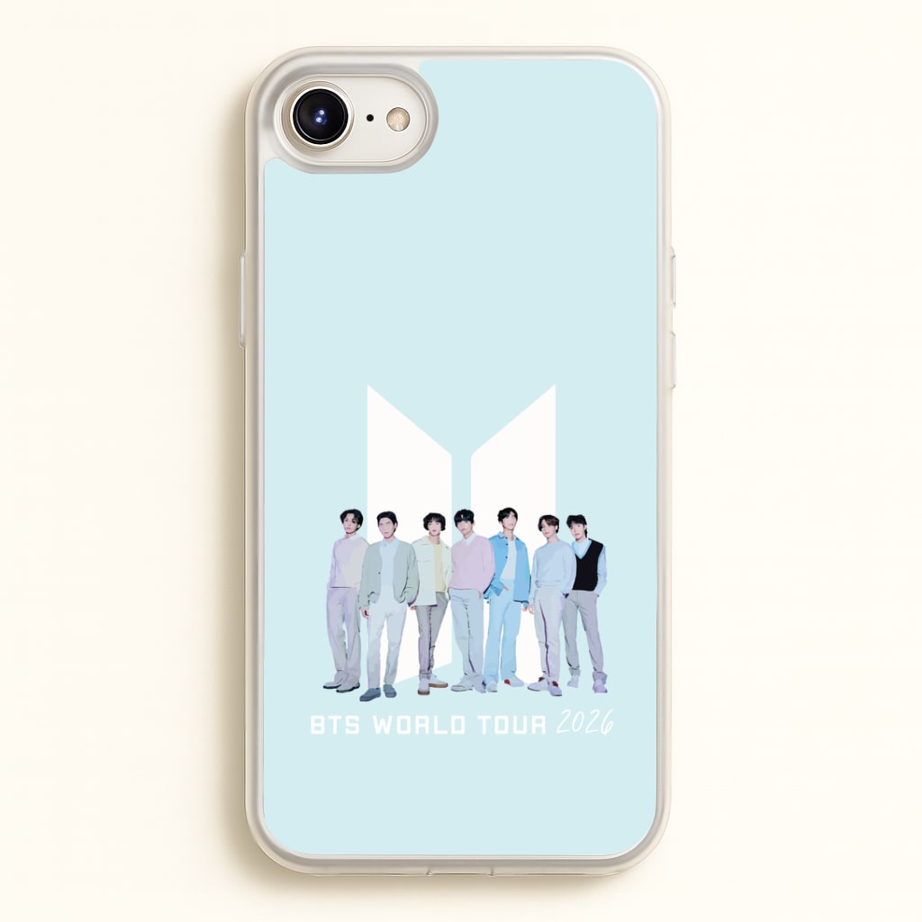 K-Pop Band Tour Pastel Blue Phone Case