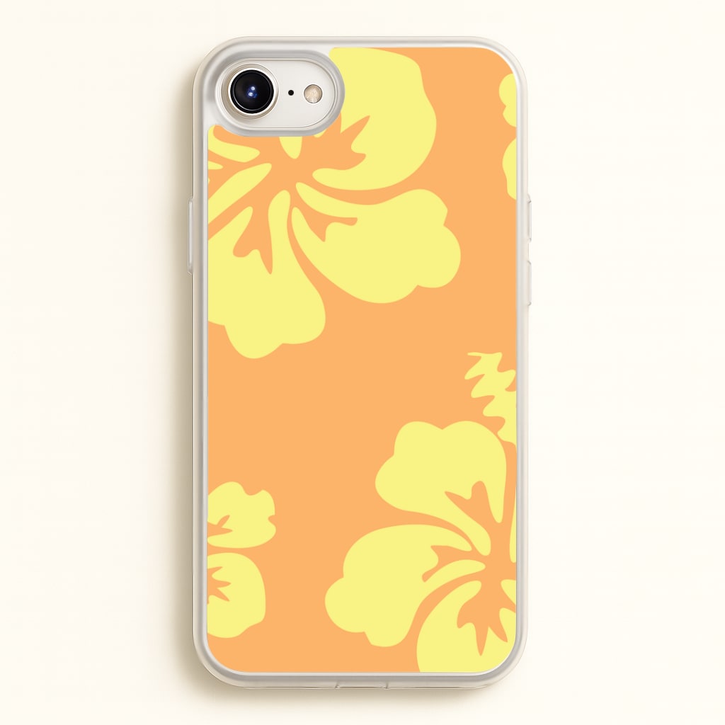 Orange And Yellow Hawaiian Flowers Pattern Phone Case